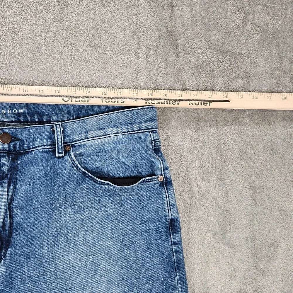 Mott & Bow Warren Slim‎ Straight Jeans Mens 38x32 Blue Stretch Denim Medium Wash